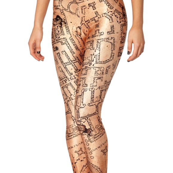 Blackmilk Pants - Blackmilk MARAUDERS MAP LEGGINGS - LIMITED